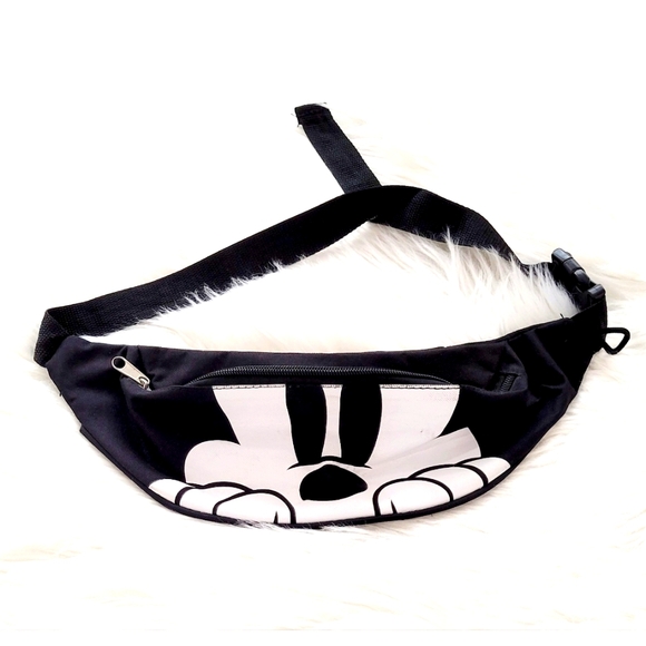 Disney Handbags - Mickey‎ Mouse Waist Pack Face Disney Fanny Pack Belt Bag Unisex Black Hike Trip